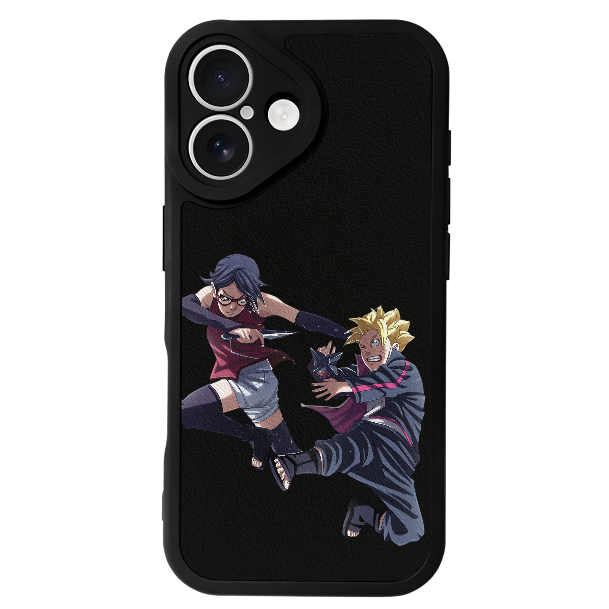 （画像用） NARUTO -ナルト- うちは サラダ Uchiha Sarada 【iPhone 16シリーズ対応】シリコンスマホケース（レザー調） 材質：シリコン